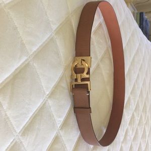 Ferragamo belt and gold tone buckle / authentic.